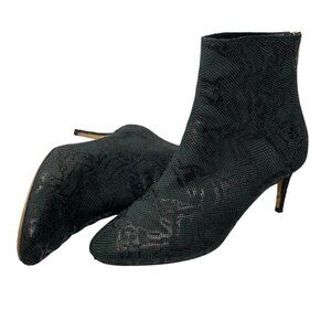 JIMMY CHOO Duke Snakeskin  Rear‎ Zip Booties Size